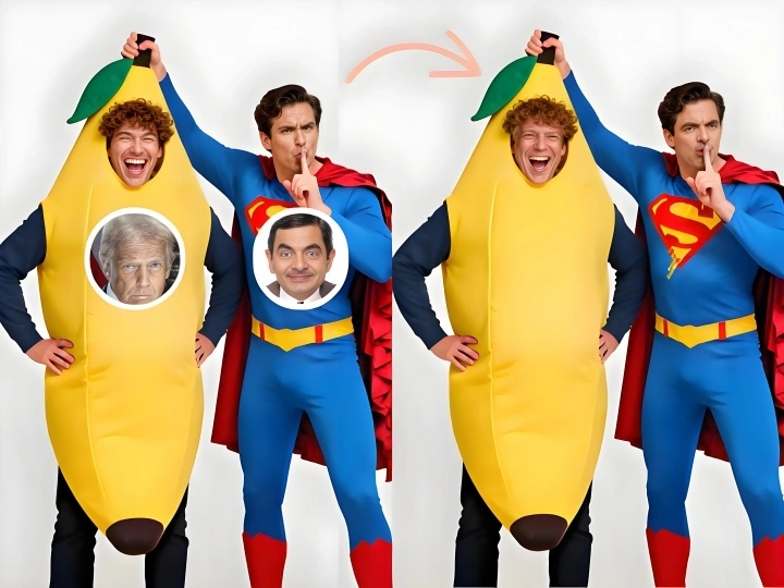 여러 사진에서 얼굴 바꾸기